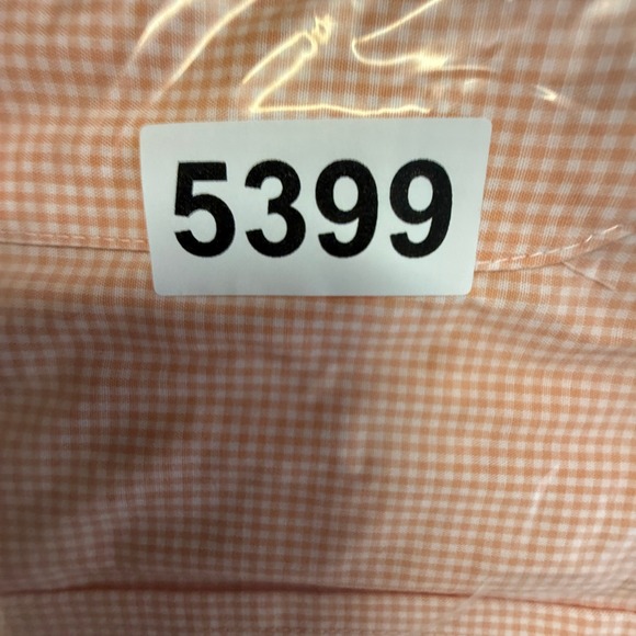 LAUREN Ralph Lauren Men's Peach Gingham Stretch Fabric Button Down Shirt 2XL - Picture 10 of 10